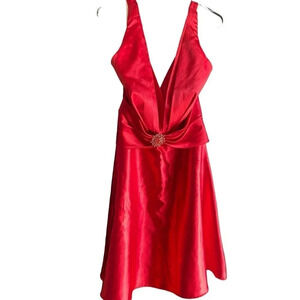 Fiesta Women's Red Sleeveless Fit & Flare Dress Size Medium